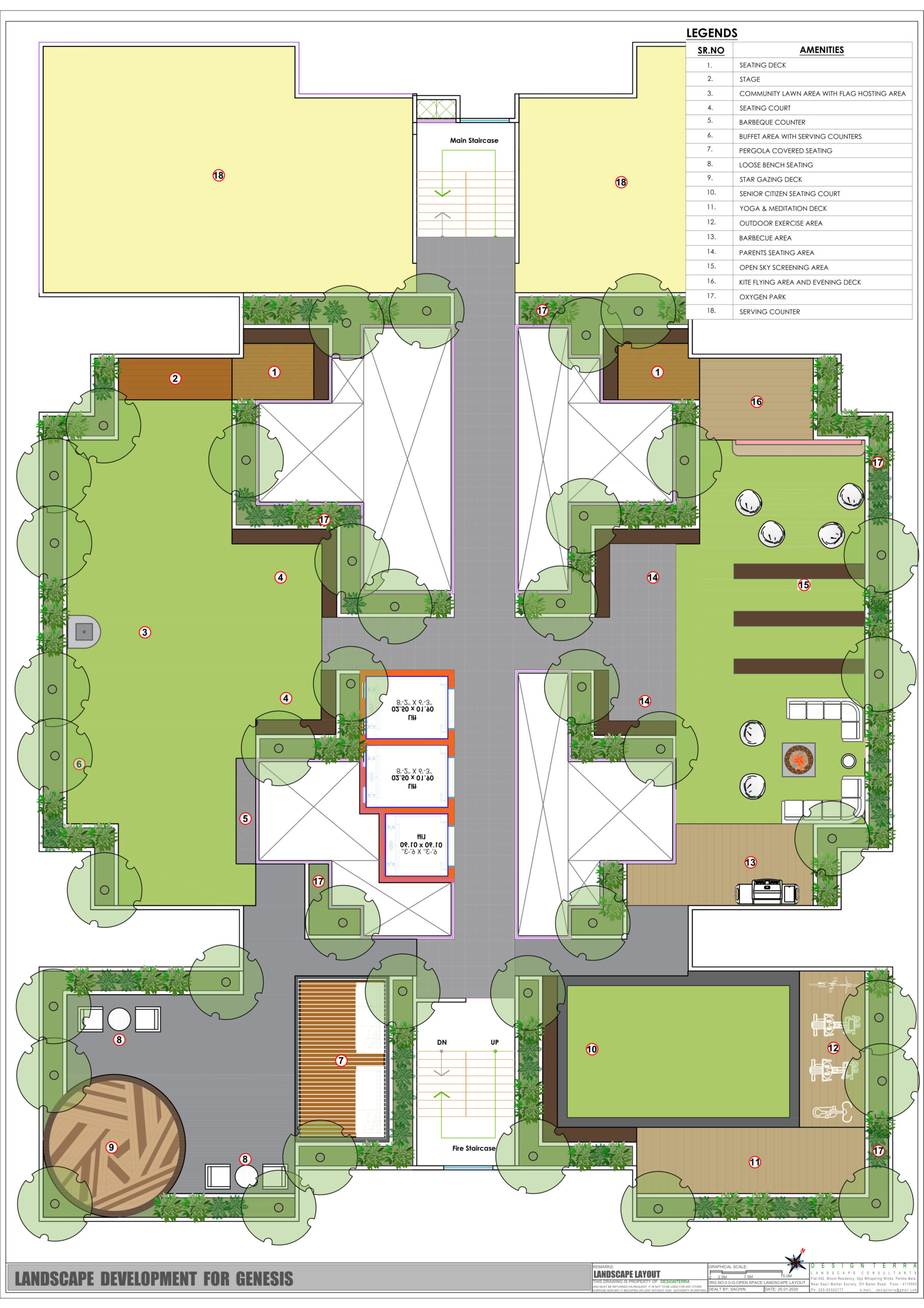 TERRACE LANDSCAPE PRESENTATION PLAN