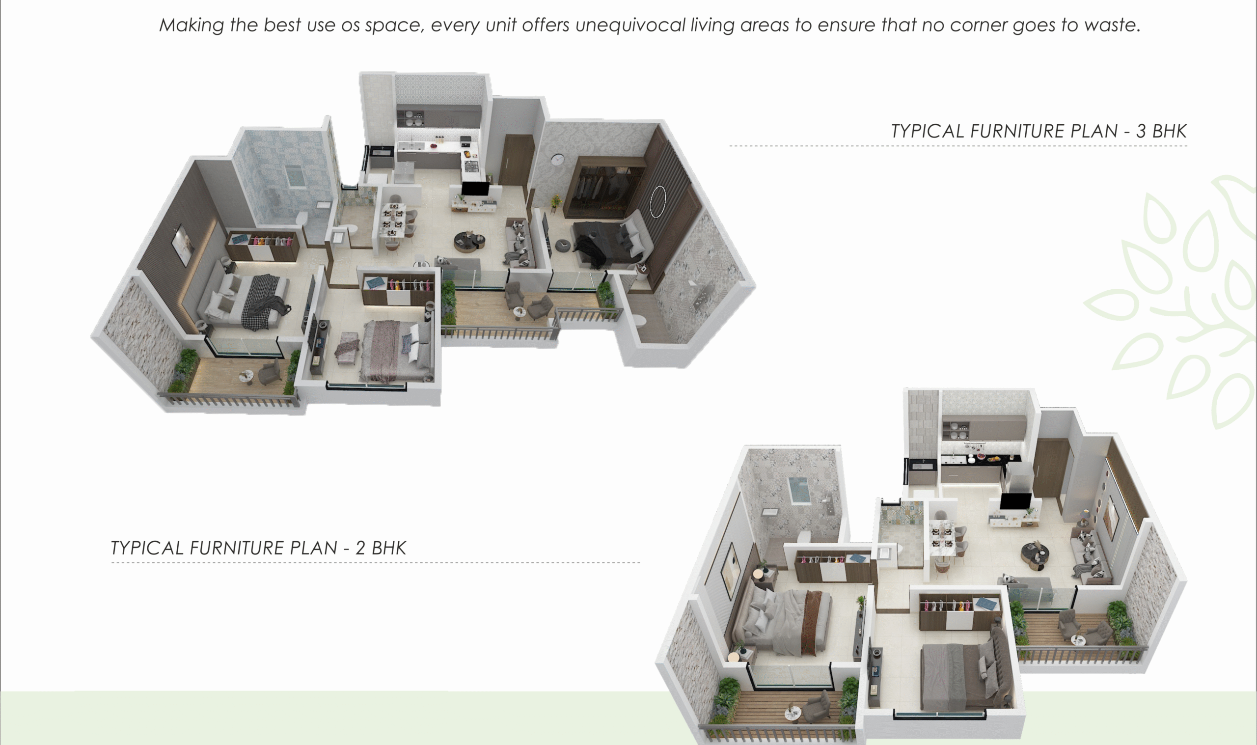 2 & 3 BHK ( Cut Section ) 